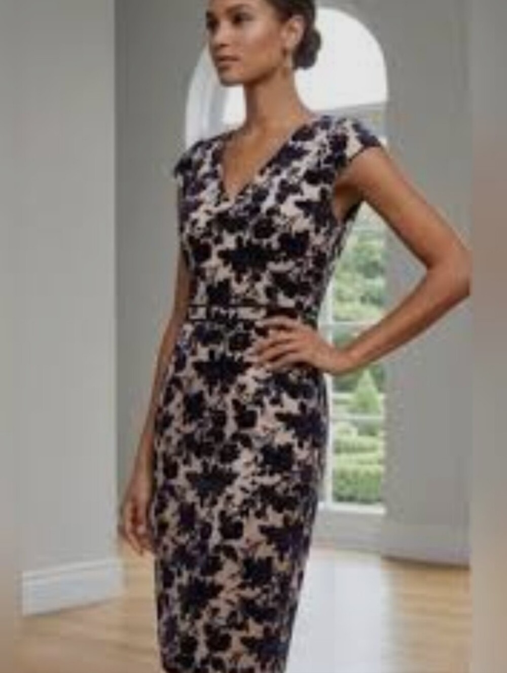 Tory Burch Women's Floral Print Short Sleeve Dress Size 6